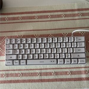 Compact White Wired Keyboard